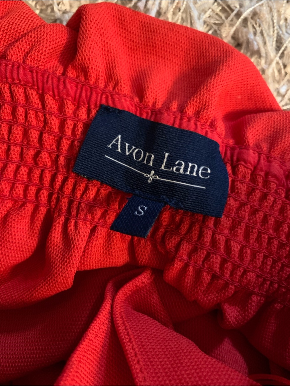 Avon Lane Red Off-Shoulder Ruffle Top - Picture 2 of 5